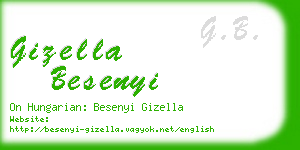 gizella besenyi business card